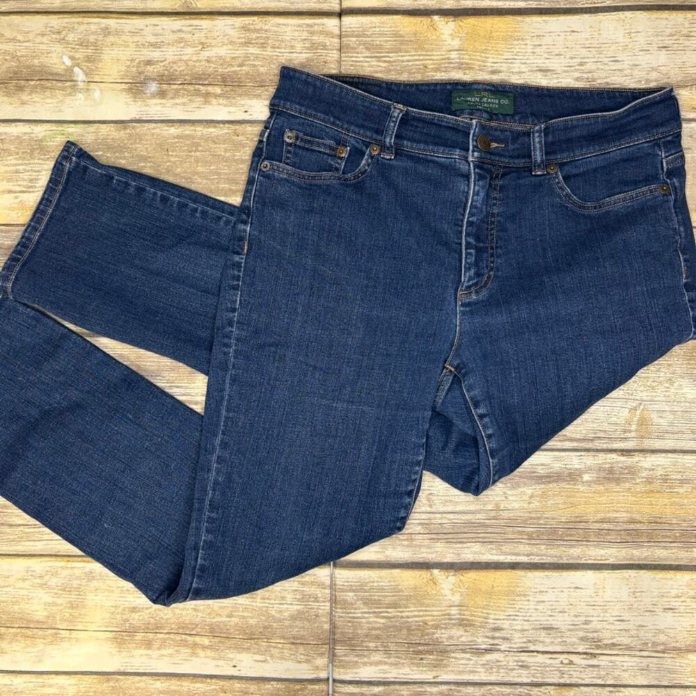 Lauren Ralph Lauren Dark Wash Straight Leg Casual Capsule Jeans Sz 10 Petite